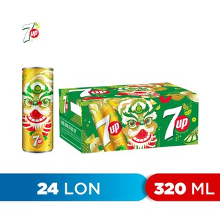 Thùng 24 lon nước ngọt có gaz 7up lon vàng