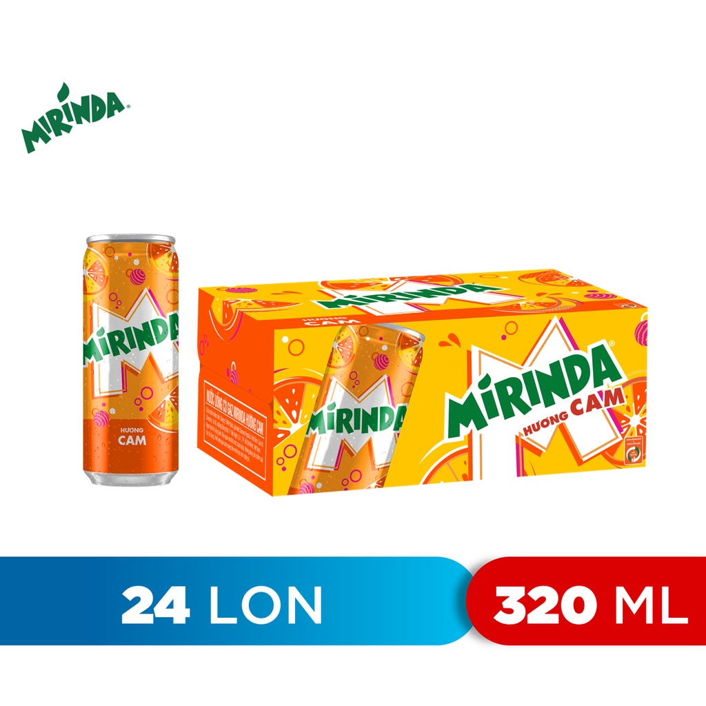 Thùng Nước Ngọt Có Gaz Mirinda Cam