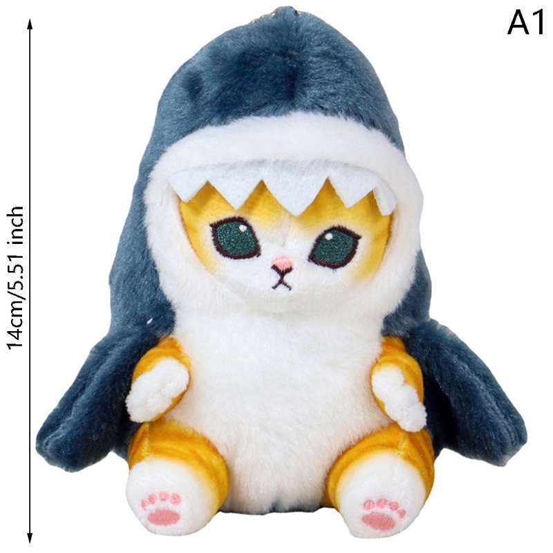 Móc khóa mèo cá mập bông Mofusand nhiều mẫu mã dễ thương Kratos dùng để treo balo, túi xách, ví, quà tặng bạn bè