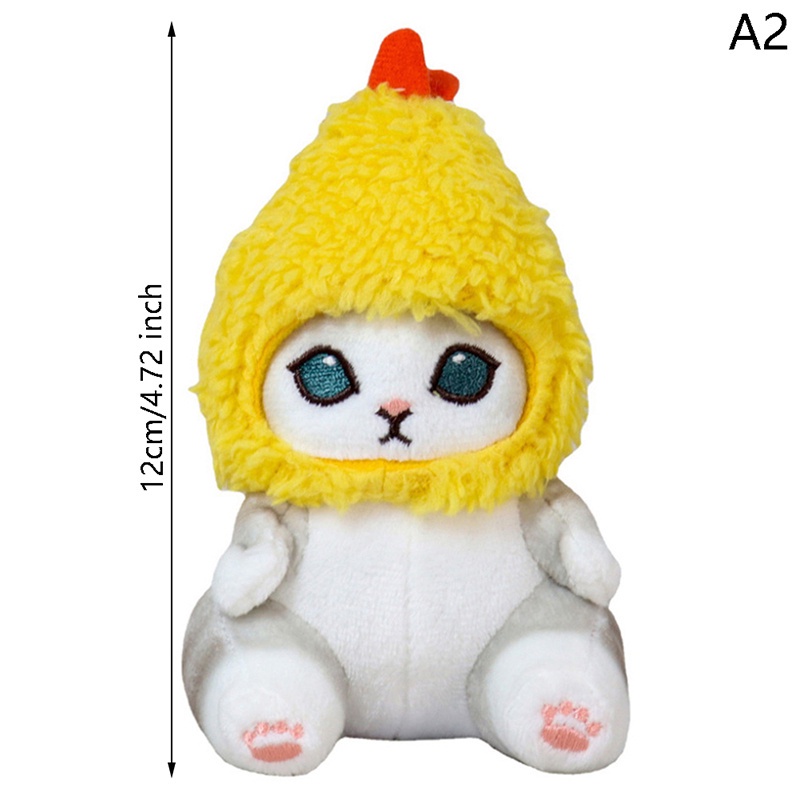 Móc khóa mèo cá mập bông Mofusand nhiều mẫu mã dễ thương Kratos dùng để treo balo, túi xách, ví, quà tặng bạn bè