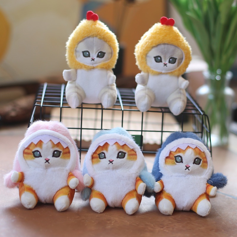 Móc khóa mèo cá mập bông Mofusand nhiều mẫu mã dễ thương Kratos dùng để treo balo, túi xách, ví, quà tặng bạn bè