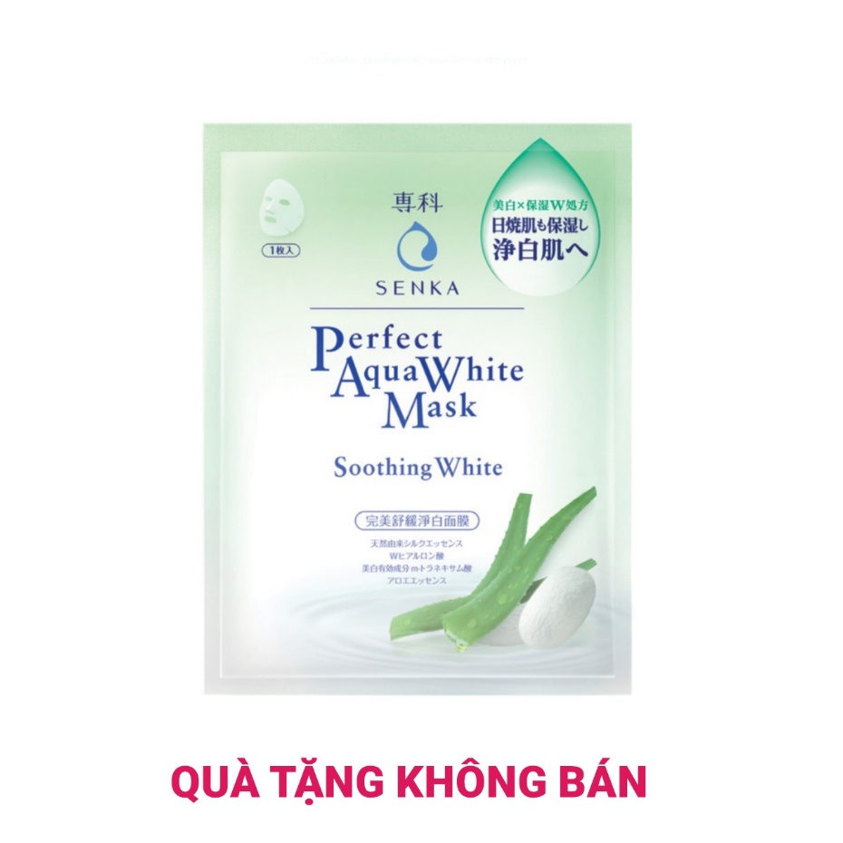 Mặt nạ dưỡng trắng dịu mát da senka perfect aqua white mask soothing white 25ml
