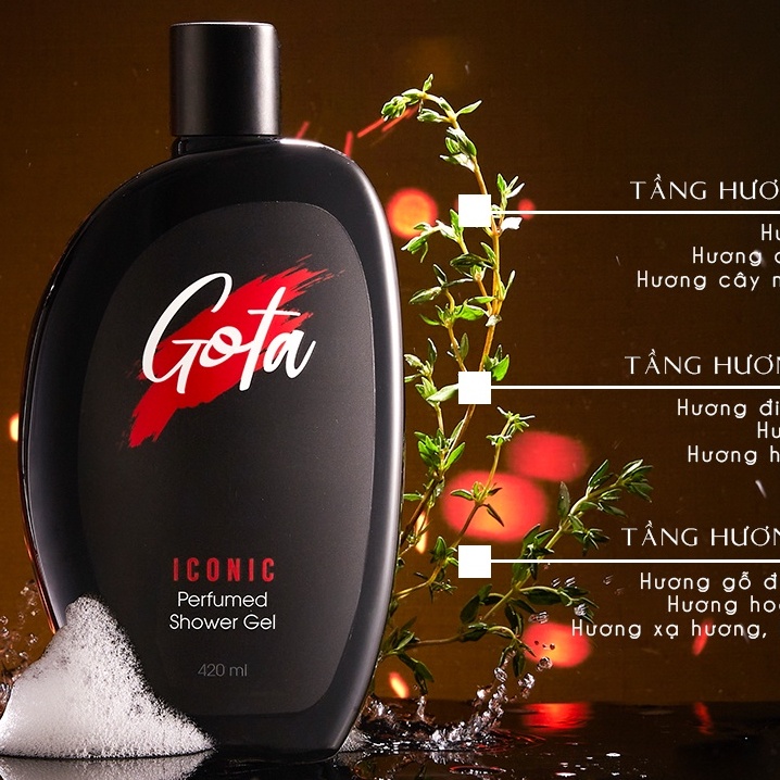 [HB Gift ]Sữa tắm nước hoa nam Gota 420ml