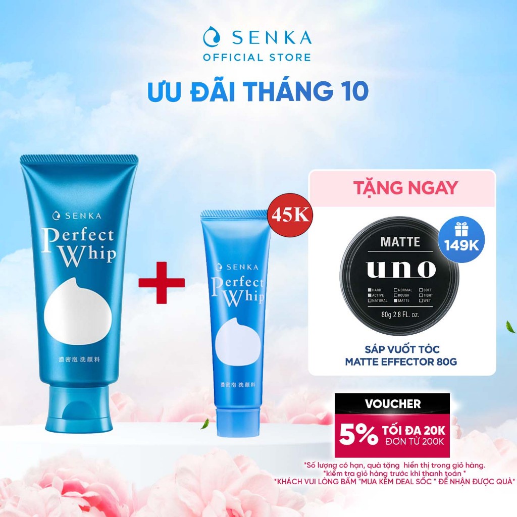 Sữa rửa mặt Perfect Whip 120g tặng 1 sữa rửa mặt Perhect Whip 50g