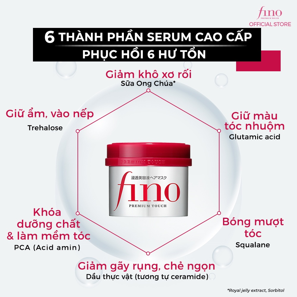 [TIẾT KIỆM HƠN] Bộ 2 Kem ủ tóc cao cấp FINO Premium Touch 230g