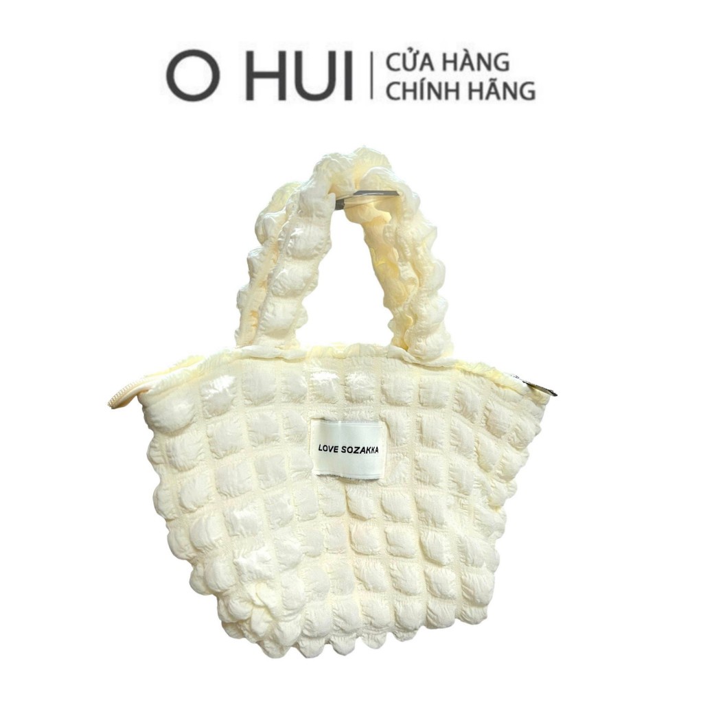 Túi xách trắng vải OHUI