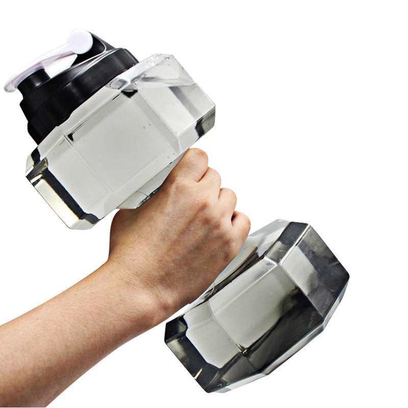 Bình Nước Thể Thao Sức Khỏe Cỡ Lớn Thiết Kế Hình Quả Tạ Sáng Tạo