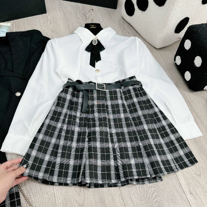 SET 5 MÓN SƠ MI MIX GHILE CHÂN VÁY CARO