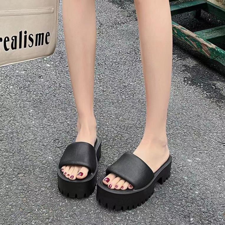 Dép nữ quai ngang đế đúc basic tăng chiều cao thêm 5cm mã số 003