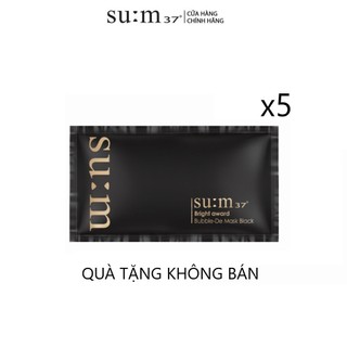Combo 5 gói Mặt nạ đen thải độc và phục hồi da Su:m37 4.5ml/gói