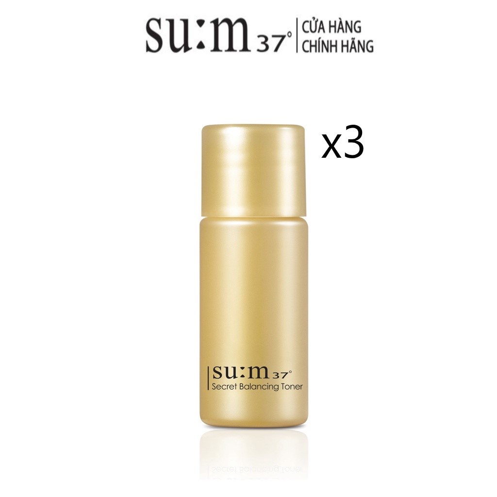 Combo 3 Nước cân bằng ẩm cải thiện nếp nhăn chống lão hóa Su:m37 Secret Balancing Toner 5mlx3