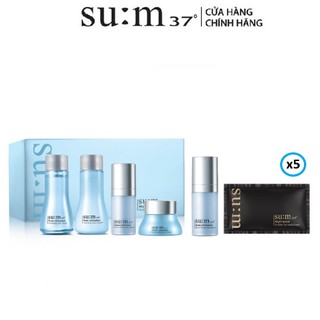 [HB Gift]Bộ sản phẩm dưỡng trắng cấp ẩm tăng độ đàn hồi da Su:m37 Waterfull Radiant & Mặt nạ đen thải độc và phục hồi da