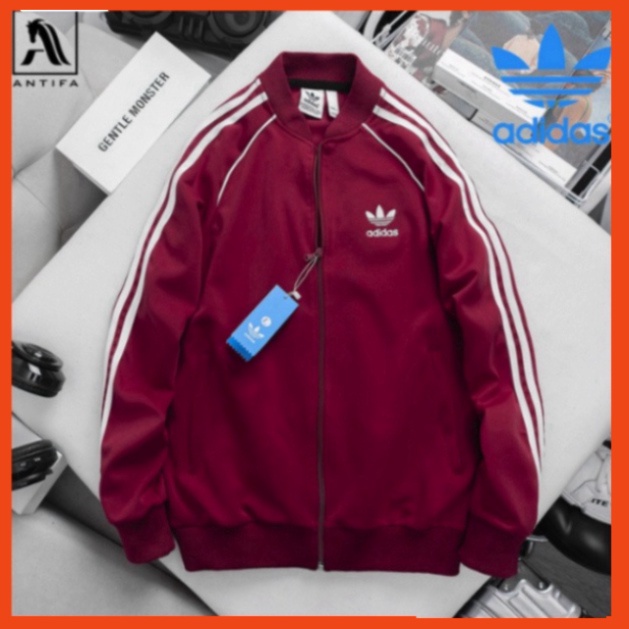 Áo Khoác Bomber Adidas Thể Thao Nam Vải Thun Nỉ Mịn Mà Dày Co Giãn Khóa Chống Nước Áo Khoác 3 Sọc kẻ 99 88