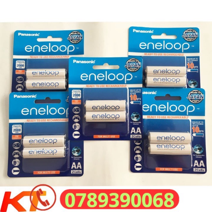 Pin sạc AA PANASONIC ENELOOP 2000mAh BK-4MCCE.2BV (combo 10 viên)