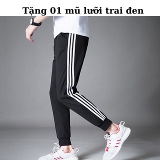 Quần nỉ nam nữ thu đông dáng bo gấu 3lines dày dặn đẹp