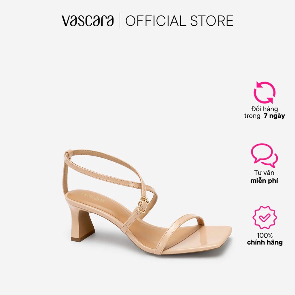 Vascara Giày Sandal Quai Mảnh Đan Chéo Mũi Vuông - SDN 0730