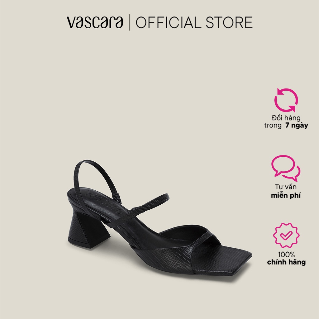 Vascara Giày Sandal Spool Heel Quai Mảnh - SDN 0756