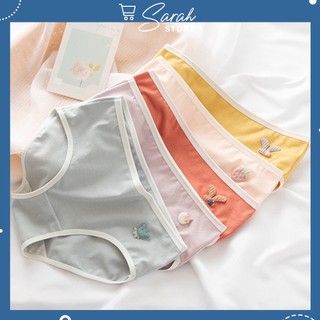 Quần Lót Nữ Cotton Trơn Mềm Mại Tôn Dáng Phối icon Đáng Yêu A328