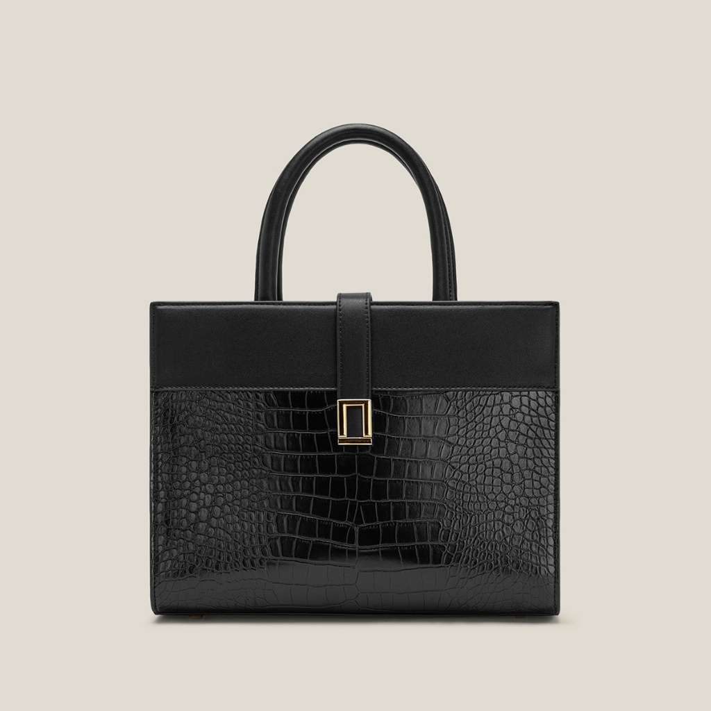 Vascara Túi Tote Xách Tay Nhấn Vân Cá Sấu - TOT 0105