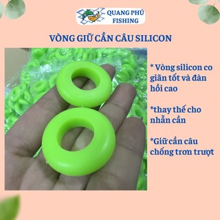 Vòng chặn giữ cần câu silicon co giãn đàn hồi tốt, thay thế cho nhẫn giữ cần câu chống trơn trượt cần