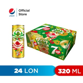 Thùng 24 lon nước ngọt có gaz 7up lon vàng