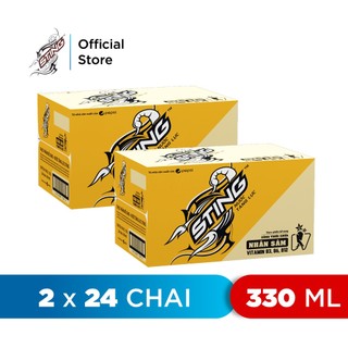  Combo 2 Thùng 24 Chai Nước Tăng Lực Sting Vàng  330ml chai  