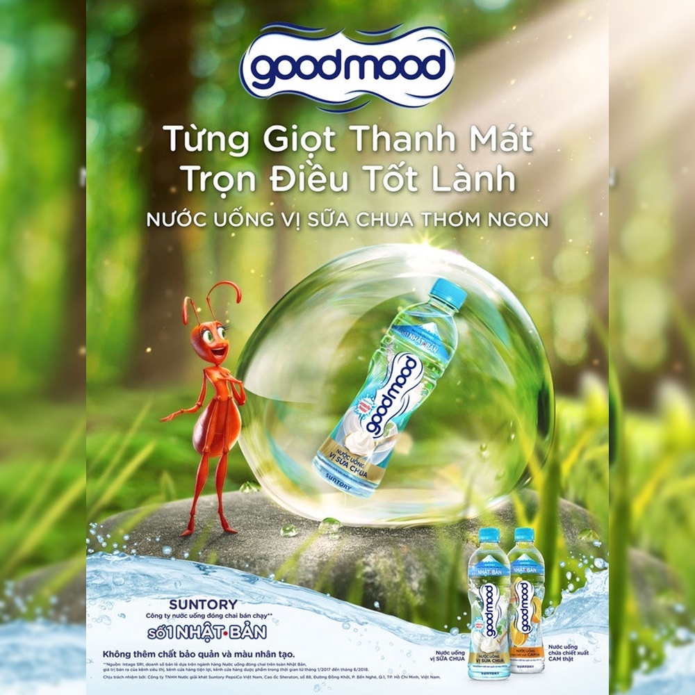 Thùng 24 Chai Nước Uống Vị Sữa Chua Goodmood (450ml/chai)