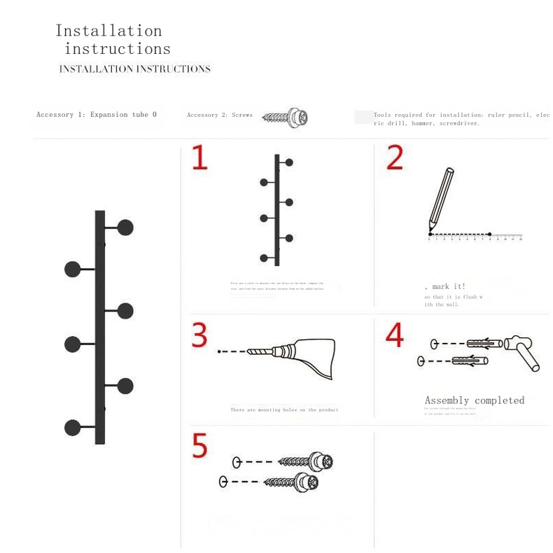 Móc Treo Mũ / Túi Xách Trang Trí Tường Phòng Ngủ