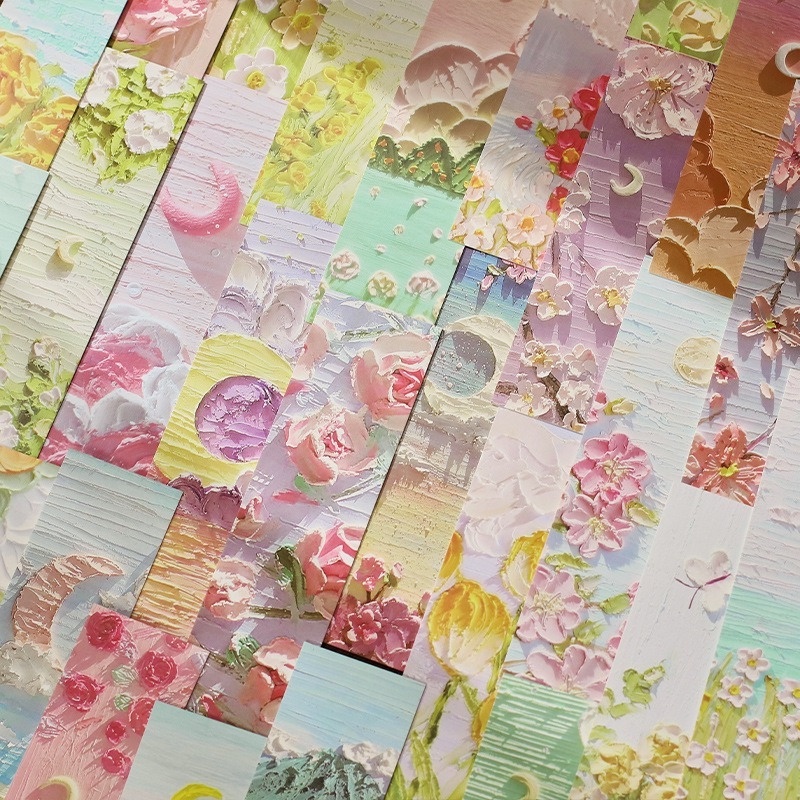 Bookmark thiết kế hoạ tiết tranh sơn dầu