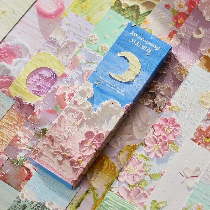 Bookmark thiết kế hoạ tiết tranh sơn dầu