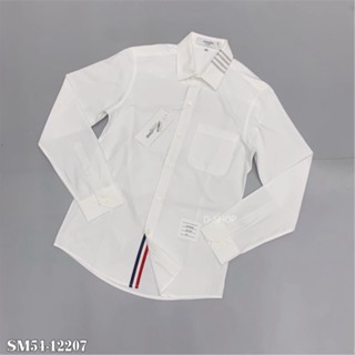 Áo Sơ Mi Trắng Nam Thom 4 Vạch Cổ Dập Logo Chữ Áo Somi chính hãng đập hộp đủ tem mác phụ kiện Thome Browne
