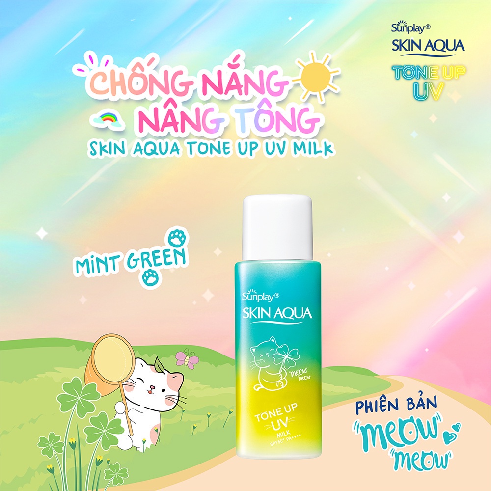 Sữa Chống Nắng Hiệu Chỉnh Sắc Da Sunplay Skin Aqua Tone Up UV Milk Mint Green SPF50+ PA++++ 50Gr