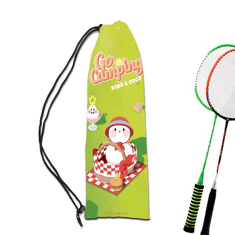 Túi Dây Rút Đựng Vợt Cầu Lông In Họa Tiết Hoạt Hình Phong Cách Phương Tây