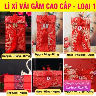 Bao lì xì vải gấm cao cấp tết 2024