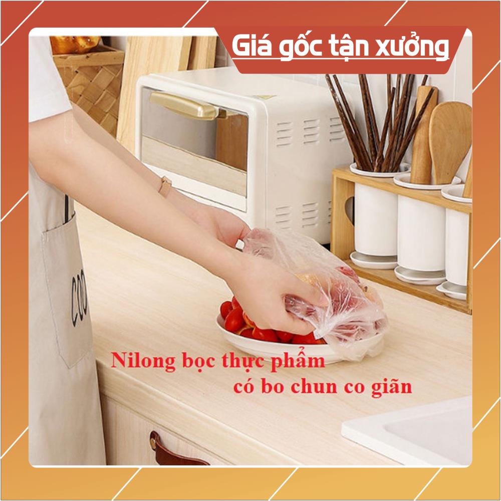 Set 100 Màng Bọc Thực Phẩm Túi Gấu, Có Chun Bọc Đồ Ăn Co Giãn Tái Sử Dụng Nhiều Lần - Đậu Home