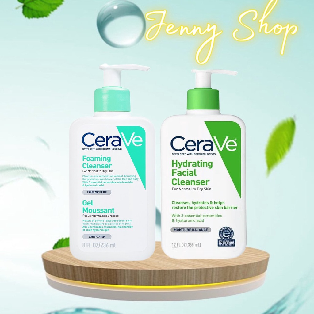 Sữa Rửa Mặt Cerave Sạch Sâu Cho Da Thường Đến Da Dầu, Cho Da Thường Đến Khô 473ml - JENNY SHOP