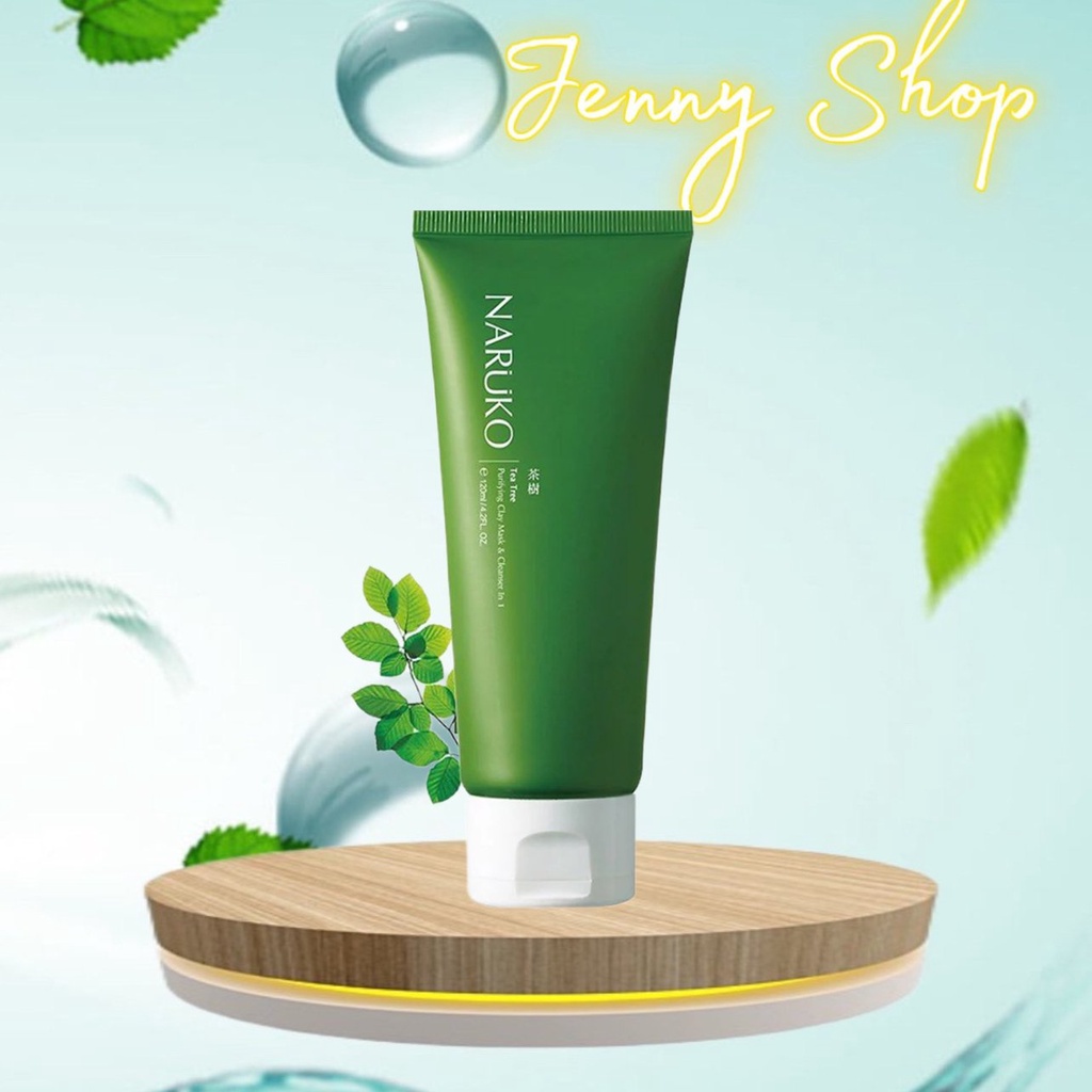 Sữa rửa mặt dạng bùn Naruko trà tràm Tea Tree Purifying Clay Mask and Cleanser in 1 120 gr - JENNY SHOP