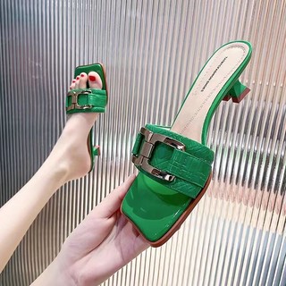Giày cao gót 3cm hở ngón đế thấp quai sandal hở ngón phong cách hàn quốc mới cho nữ