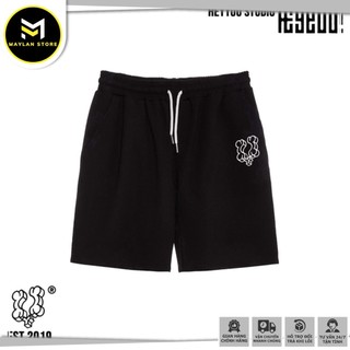 Quần short thun nam thêu logo Heyyoustudio