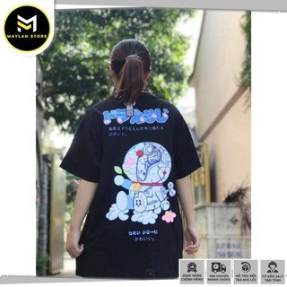 Áo thun Doremon heyyoustudio đen unisex nam nữ