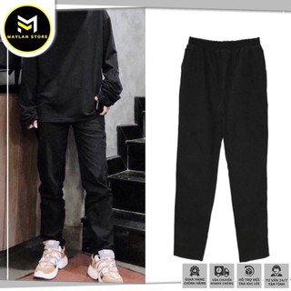 Quần DÀI KAKI NAM LƯNG THUN CO DÃN - chất vải kaki dày dặn - form ống suông basic unisex - MAYLAN STORE