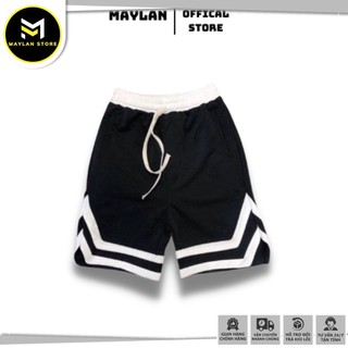 Quần short 2v thể thao năng động unisex nam nữ trên gối phong cách trẻ trung chất vải thun dày dặn