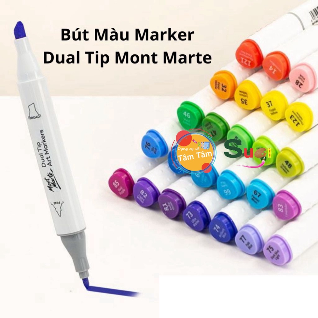 Bút Màu Marker Dual Tip Mont Marte 2 đầu ( LINK 2/2 )