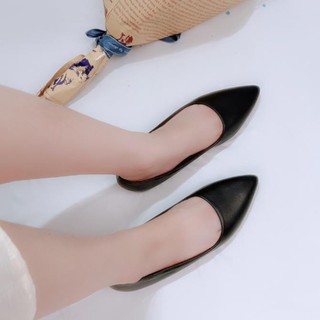 Giày búp bê đế bệt bít mũi da mềm trơn đẹp thời trang BM92 - Giày nữ đế bệt