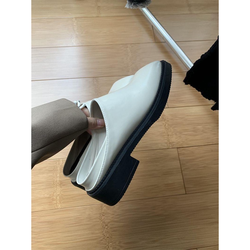 Dép Nữ Mũi Vuông Đế Dày Thời Trang Hàn Quốc Màu Đen