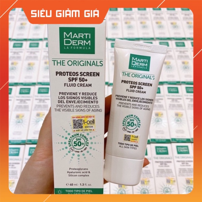 Kem chống nắng martiderm 40ml cho da dầu da mụn và da nhậy cảm MTP Beauty
