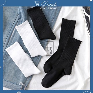 Tất cao cổ trơn gân - tất trơn gân unisex