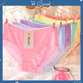 Quần lót cotton phối ren kháng khuẩn modal 017