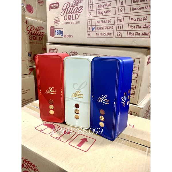 Bánh quy Hy Lạp Celyna hộp thiếc 120G - Hàng tết 2024
