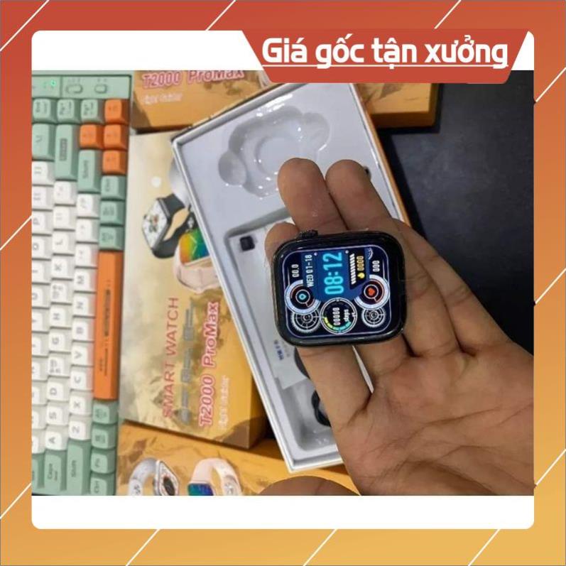 Đồng Hồ Thông Minh T2000 Pro MAX Nghe Gọi-----Đủ Màu Sắc----Viền Thép-----Thông Báo-T2000 PRO Max---Hiển Thị